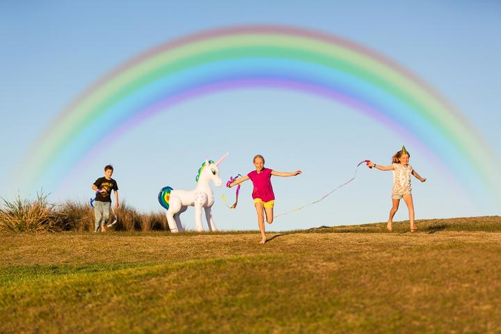 Actual product image The Monster Factory Inflatable Life Size Unicorn