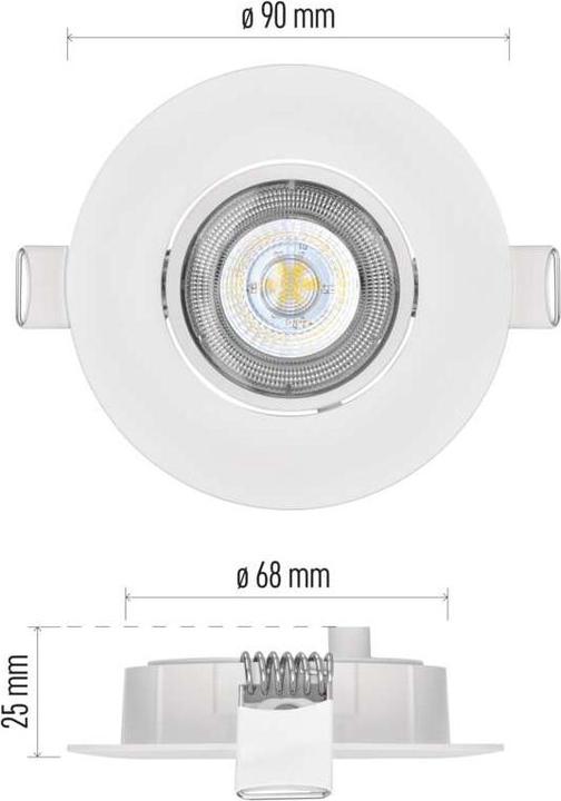 Produktbild Emos LED Deckenspot Exclusive weiss, rund, 5W neutralweiss (450 lm)