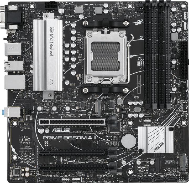 Productafbeelding ASUS MB PRIME B650M-A II (AMD, AM5, DDR5, mATX) (AM5, AMD B650, mATX)