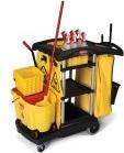 Produktbild Rubbermaid Systemwagen hohe Kapazität Schwarz mit Beutel,Stielklemmen und Haken