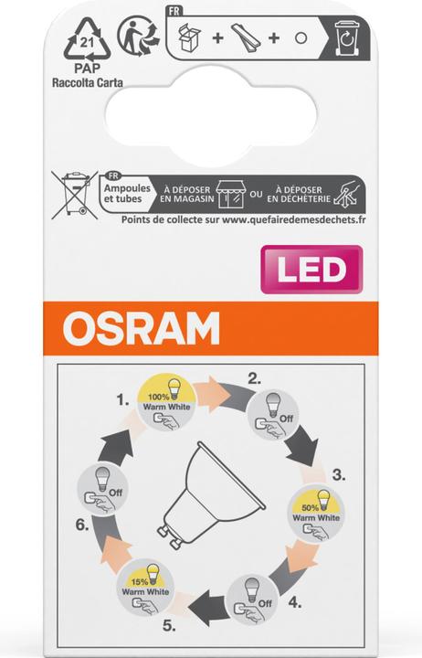 Productafbeelding Osram Ster+ drietraps Dim Par15 (GU10, 3.70 W, 350 lm, 1 x, F)