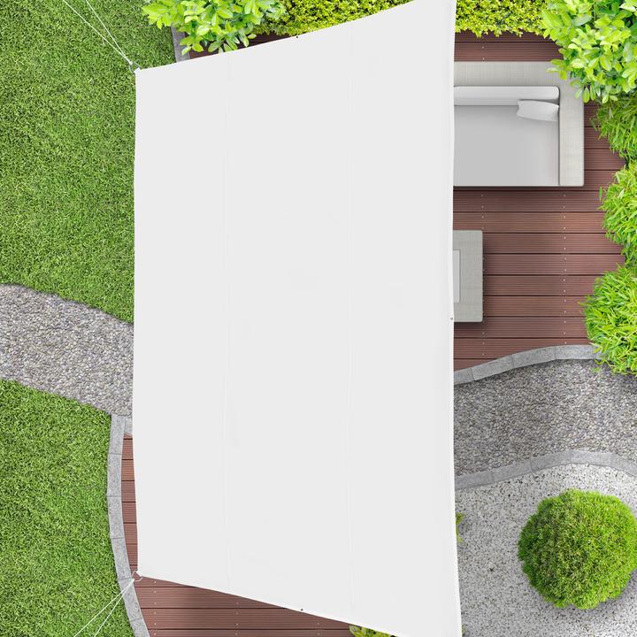 Actual product image Relaxdays White Trapeze Shade Sail (550 x 400 x 0.5 cm)