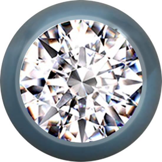 Produktbild Star Piercing Micro Kugel hellblau mit Kristall silber (ohne Messing, Chirurgenstahl 316L)
