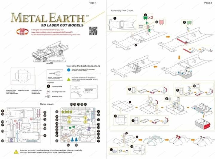 Nutritional values and ingredients Metal Earth Classic TV Series Batman Batmobile