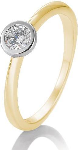 Immagine prodotto Breuning ANELLO - Lunetta con incastonatura bicolore (54, Oro 750/18 K)
