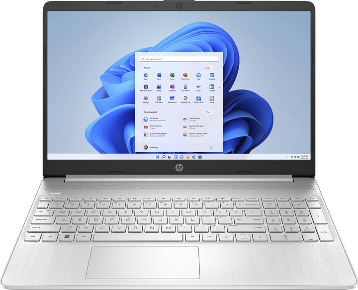 Actual product image HP 15s-eq2661ng (A7JY1EA) 2.1GHz/16GB/1TBSSD/15.6"/W11H, natural silver (15.60", AMD Ryzen 5 5500U, 16 GB, 1000 GB, DE)