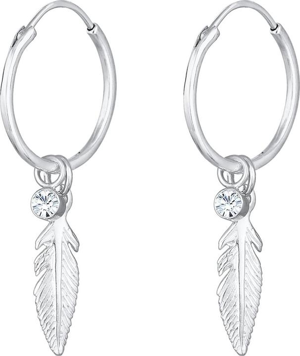 Actual product image Elli Creoles feather (925 Silver)