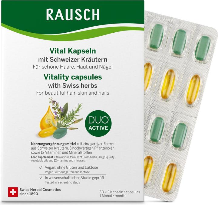 Produktbild Rausch Schweizer Kräuter Vital Kapseln (60 Stück, Kapseln, 90 g)
