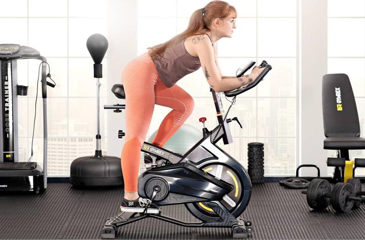 Actual product image Gymrex Stationary Bike - flywheel 13 kg - loadable up to 100 kg - LCD