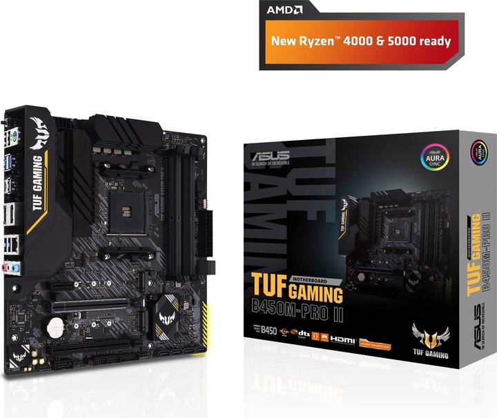 Actual product image ASUS TUF B450M-Pro II Gaming (AM4, AMD B450, mATX)