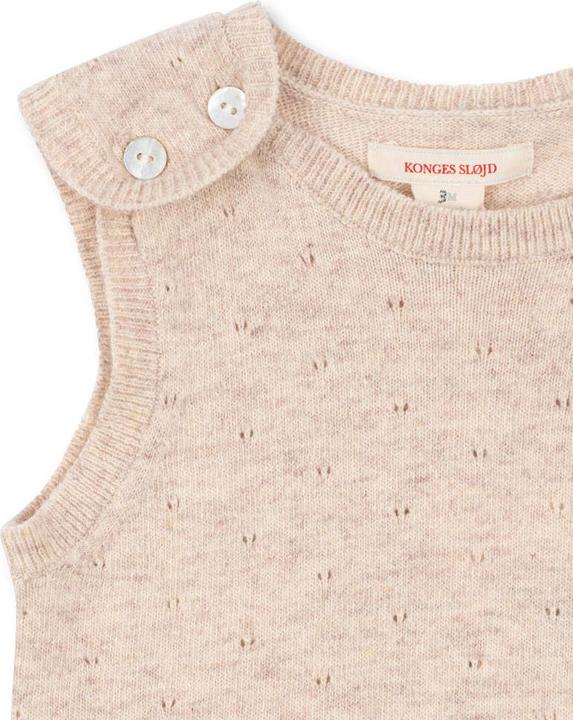 Produktbild Konges Slojd Mino StrickStrampler Off White Melange (74)