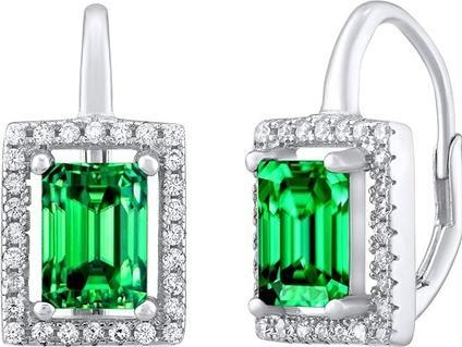 Produktbild Silvego PALOMA silver earrings with green zircon LPSPE0455G