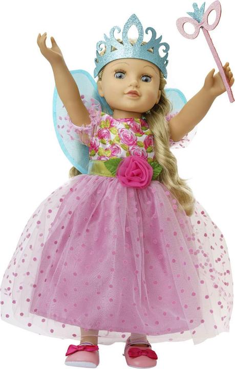 Produktbild Heless Puppenkleid "Prinzessin Lillifee" mit Glitzerkrone und Augenmaske, 3-teilig, Gr. 35-45 cm