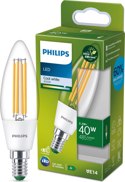 Actual product image Philips Led Cla (E14, 2.30 W, 485 lm, 1 x, A)