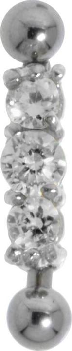 Produktbild Bijouteria Augenbrauenpiercing (Chirurgenstahl 316L, Silber 925, Zirkonia)