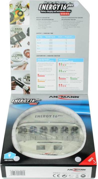 Image du produit Ansmann Énergie 16 Plus (1 pcs, C, D, AA, AAA, 9V Block, Chargeurs sans batterie)