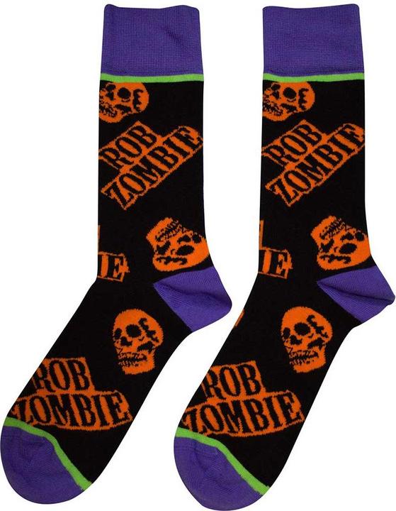 Actual product image Rob Zombie Unisex Adult Skulls Socks (40.5 - 45.5)