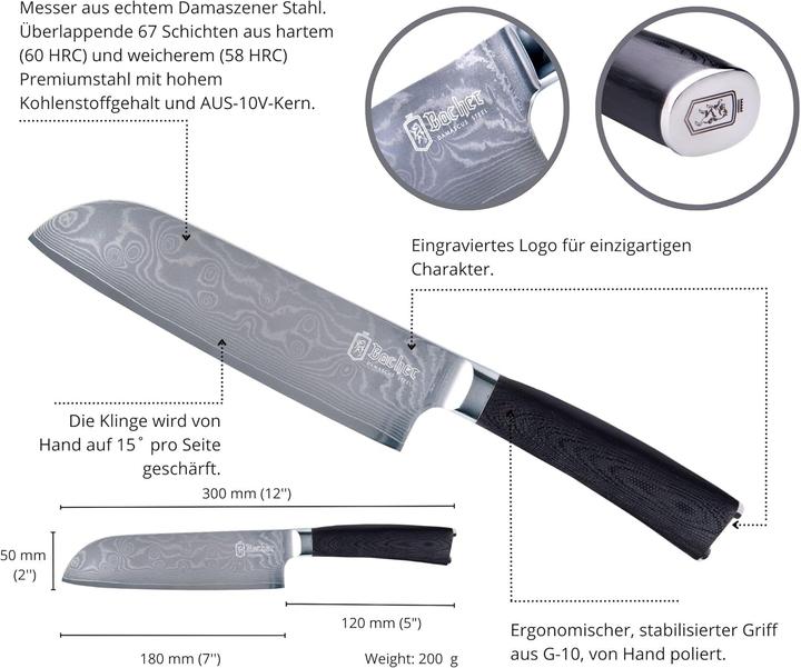 Actual product image Santoku knife (18 cm)