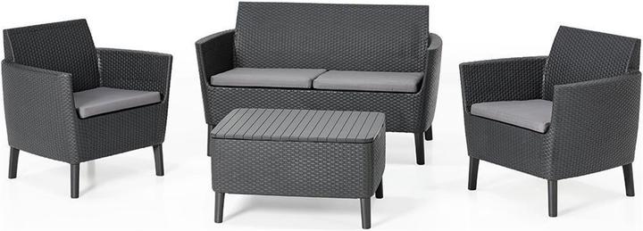 Productafbeelding Allibert Loungeset Salemo, Antraciet, 4 zitplaatsen
