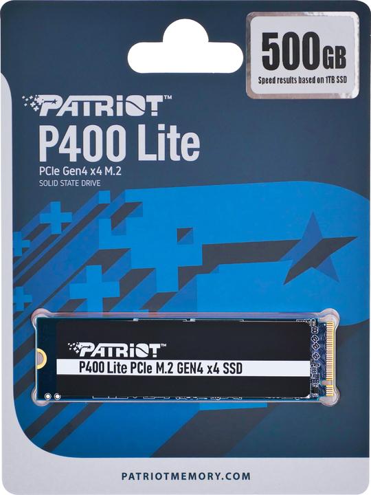 Produktbild Patriot SSD 500GB M.2 P400 Lite PCIe 4x4 NVMe 3500/2400 (500 GB, M.2 2280)
