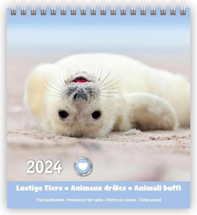 Produktbild Kalender Lustige Tiere Mini 2024 (11 x 10 cm)