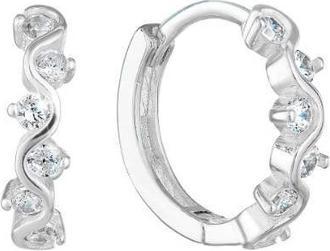 Produktbild Evolution Group Silver round earrings with clear zircons 11244.1