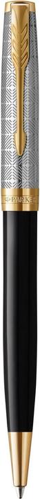 Produktbild Parker Kugelschreiber Sonnet Prem. Metal & G.C. sw M (Schwarz, Silber, Gold, 1 x)