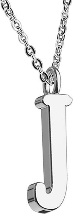 Star Piercing Kette silber Anhänger Buchstabe J (ohne Messing, Chirurgenstahl 316L)