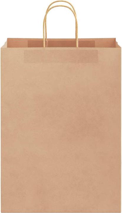 Actual product image VidaXL Kraft paper bags 50 pcs. with handle Brown 32x17x44 cm Paper bag (Gift bag, 50 x)