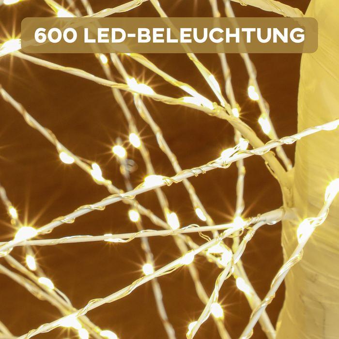 Immagine prodotto Swisshandel24 150 cm Lichterbaum Kunstbaum mit 600 LED, LED Weihnachtsbaum, Indoor und Outdoor
