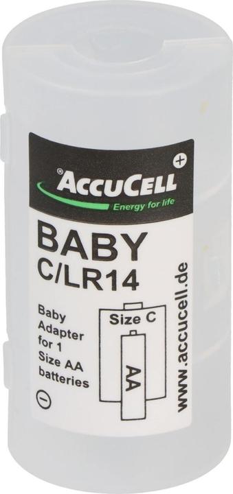Produktbild Panasonic 2x Adapter C, Baby, LR14 und eneloop Akku NiMH, Mignon, AA, HR06 (2 Stk., R14, C, 2000 mAh)