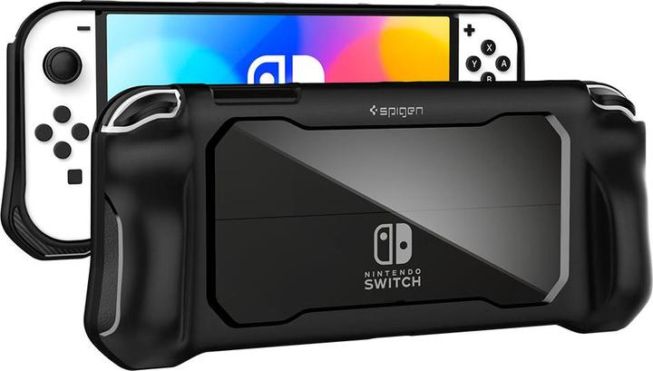 Actual product image Spigen Rugged Armor Nintendo Switch OLED Matte Black (Switch OLED)