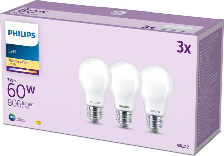 Immagine prodotto Philips Lampadine LED (E27, 7 W, 806 lm, 3 x, E)