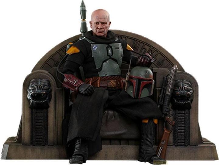 Actual product image Hot Toys Star Wars The Mandalorian Action Figure 1/6 Boba Fett (Repaint Armor) and Throne 30 cm