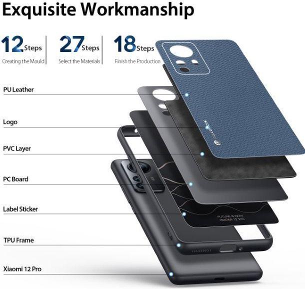 Actual product image Dux Ducis Fino Series Hardcase Cover (Xiaomi 12 Pro)