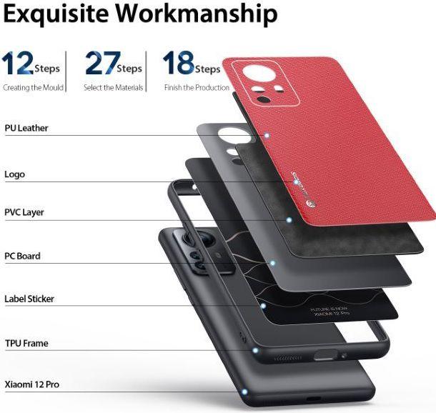 Actual product image Dux Ducis Fino Series Hardcase Cover (Xiaomi 12 Pro)
