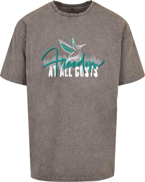 Produktbild Merchcode Freedom At All Costs Acid Washed Heavy Oversized Tee - 112677 (L)