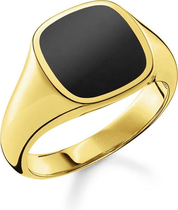 Produktbild Thomas Sabo Ring Klassisch Schwarz-Gold (60, 925 Silber)