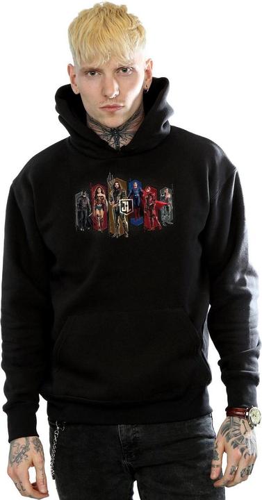 Actual product image Mens Justice League Movie Team Hexagons Hoodie (S)