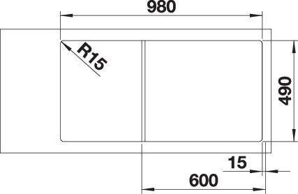 Produktbild Blanco Axia Iii XL 6 S (100 cm, 51 cm)