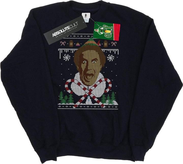 Actual product image Elf Womens/Ladies Christmas Fair Isle Sweatshirt (XXL)