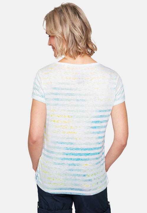 Produktbild Soccx Shirt Streifenshirt mit Ausbrenner-Effekten, V-Ausschnitt und Label Print im Used Look (XXL)