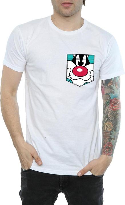 Produktbild Looney Tunes Sylvester Face Faux Pocket TShirt (XXL)
