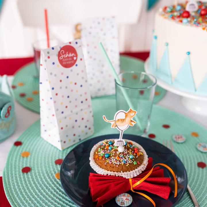 Actual product image Papierdrachen Cake Sticks (Birthday) - Circus - Set 3