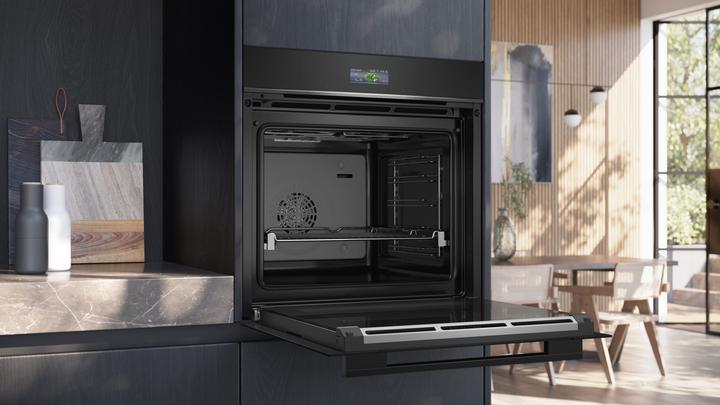 Produktbild Siemens iQ700, Einbau-Backofen, 60 x 60 cm, Schwarz, Edelstahl, HB734GBB1