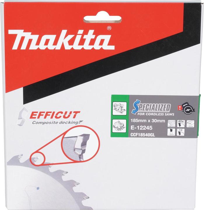 Image du produit Makita Lame de scie 185x1,5x30, 40Z EFFICUT