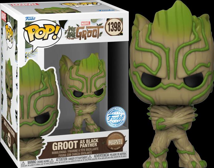 Produktbild Funko POP! Marvel 85th Anniversary We are Groot - Groot as Black Panther Exclusive