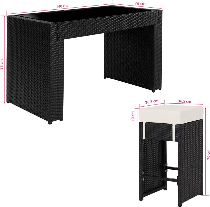 Produktbild tectake Rattan Sitzgruppe