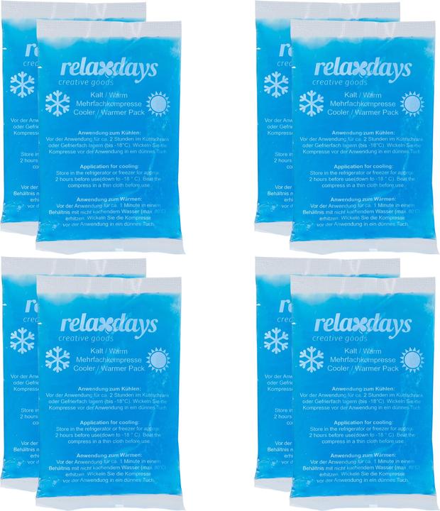 Valeurs nutritives et ingrédients Relaxdays 8x pad de refroidissement (8 x, 830 g)