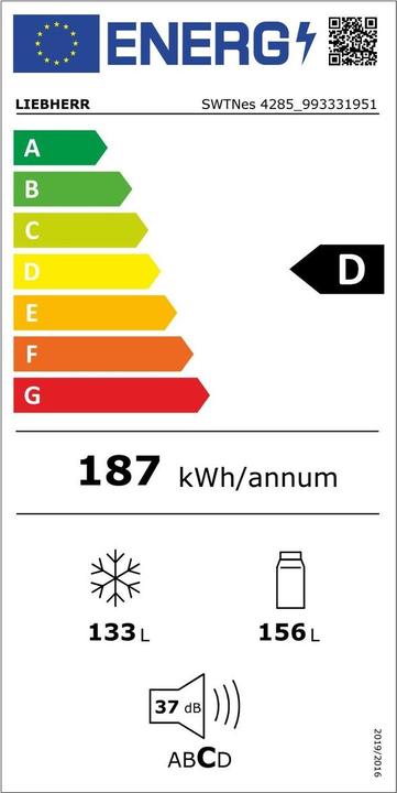 Energy Label Liebherr SWTNes 4285 (289 l)